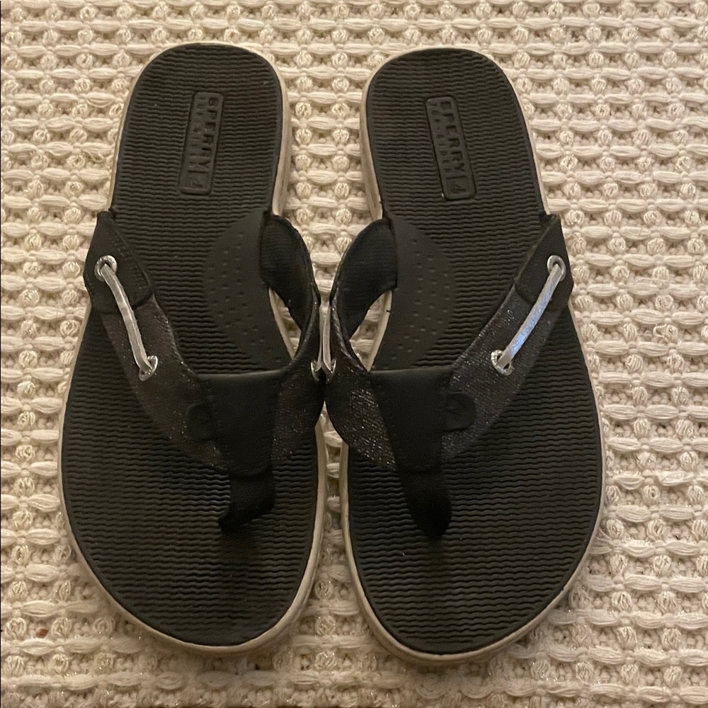 Sperry Black and White Sandals